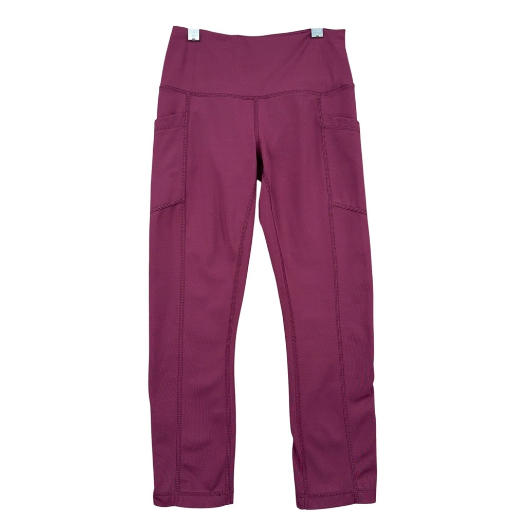Yogalicious Lux High Waist Leggings Women‎ XS Polyester Spandex Burgundy